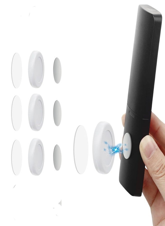 ASHMEN Pack of 3 Magnetic Remote Control Holder Wall Mount Magnetic TV Remote Holder for Universal TV & AC Organizer for Home Office School Supply Storage, No Drilling(A White) - Image 1